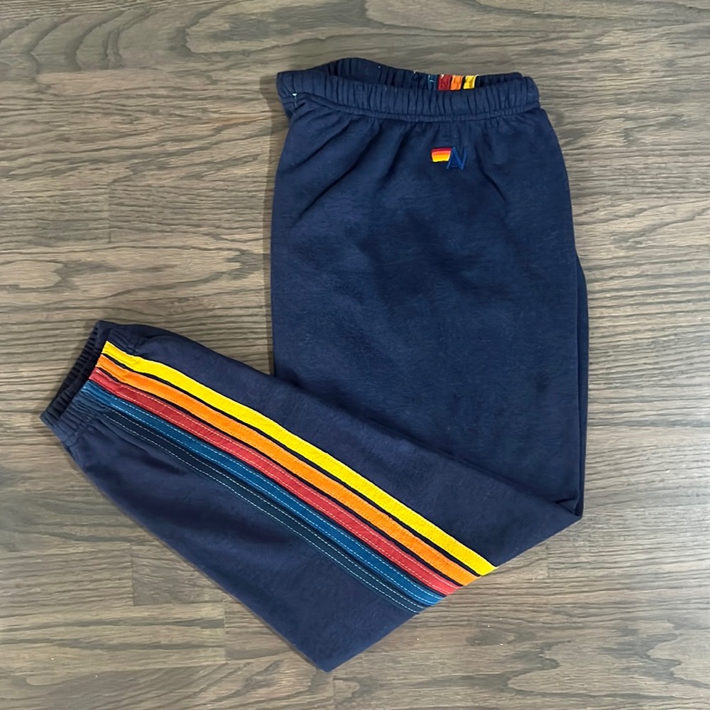 Aviator Nation Navy 5 stripe sweatpants